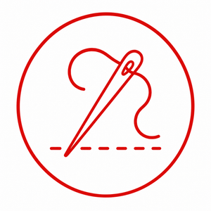Embroidery needle and thread icon