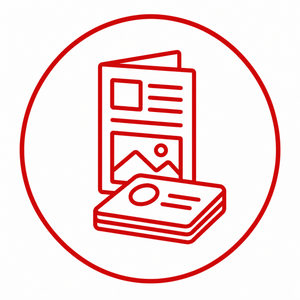 Business cards and print materials icon